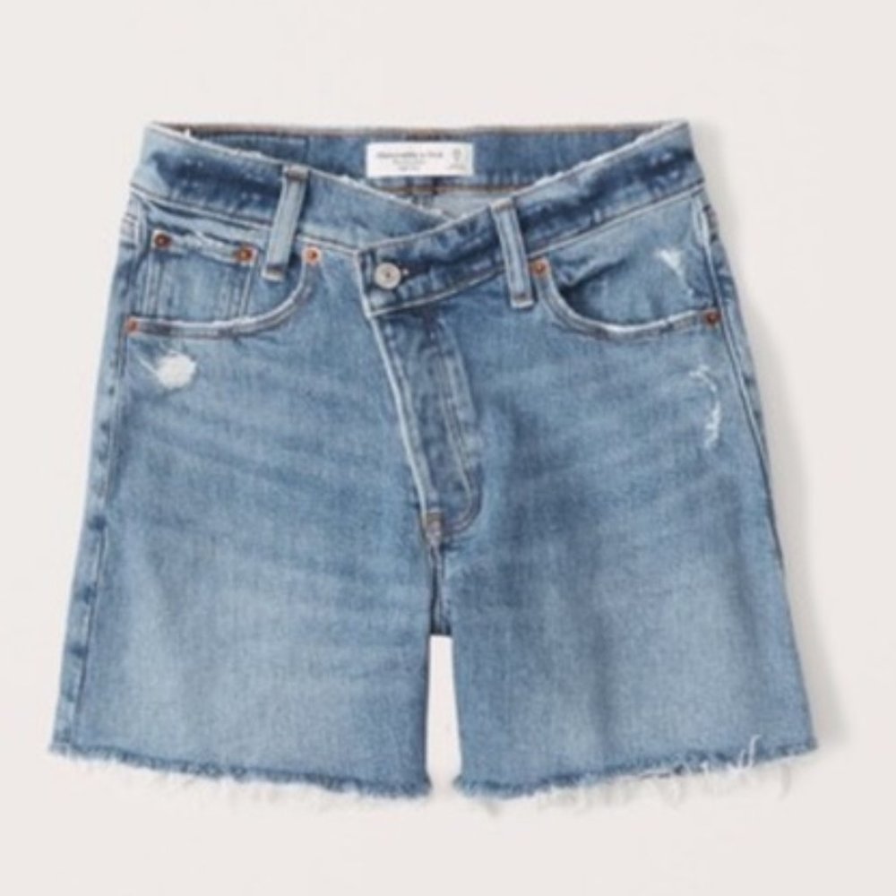 Abercrombie High Rise Dad Jean Shorts